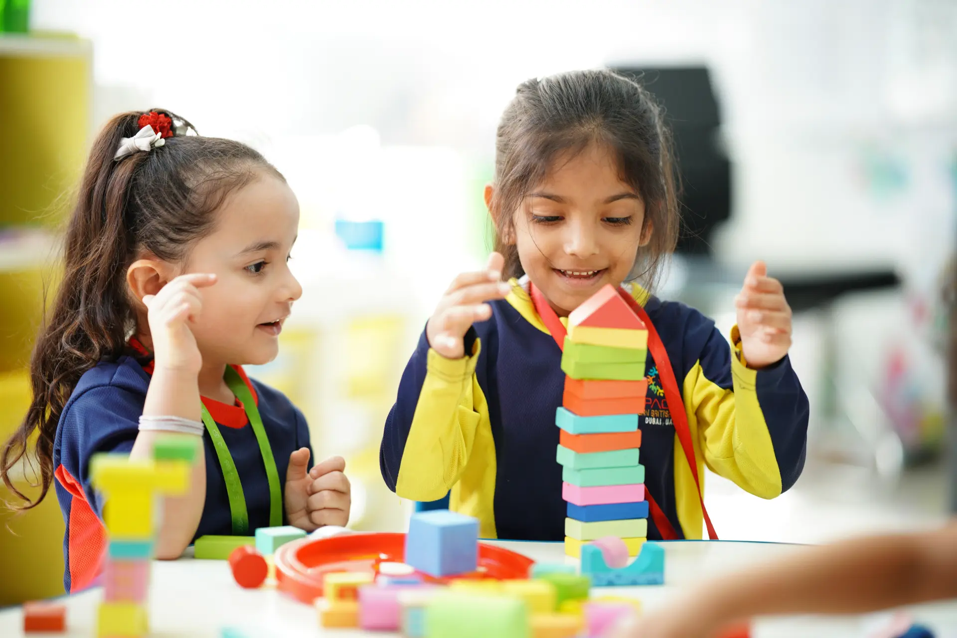 Students taking part in a house-system event at PACE Modern British School, Rashidiya